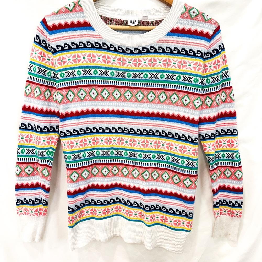 Apres Ski Colorful Patterned Sweater by GAP